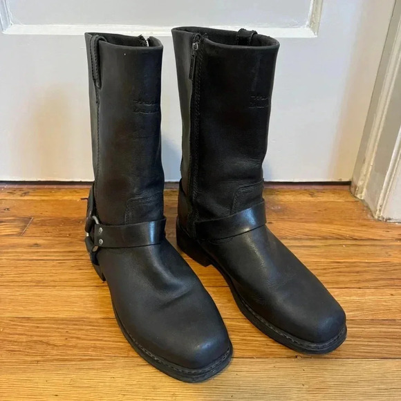 Men’s Harley-Davidson Hustin leather waterproof motorcycle boots size 10.5 - Picture 2 of 12